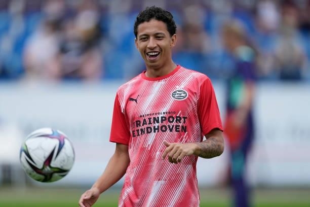 Mauro Junior of PSV during the Club Friendly match between VFL Osnabruck v PSV at the Bremer Brucke on July 10, 2021 in Osnabruck Germany