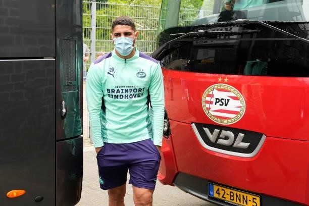 Maxi Romero of PSV during the Club Friendly match between VFL Osnabruck v PSV at the Bremer Brucke on July 10, 2021 in Osnabruck Germany