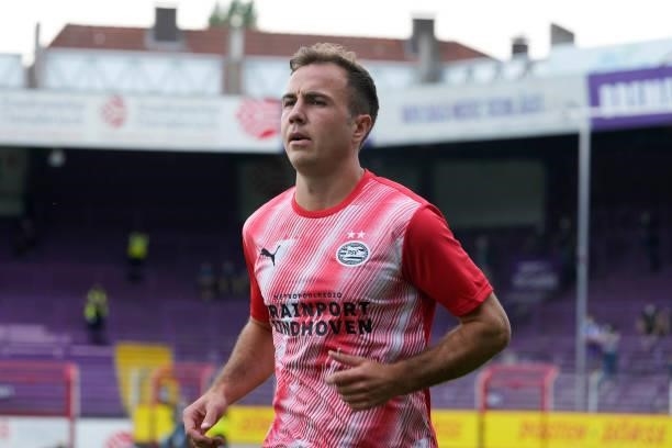 Mario Gotze of PSV during the Club Friendly match between VFL Osnabruck v PSV at the Bremer Brucke on July 10, 2021 in Osnabruck Germany