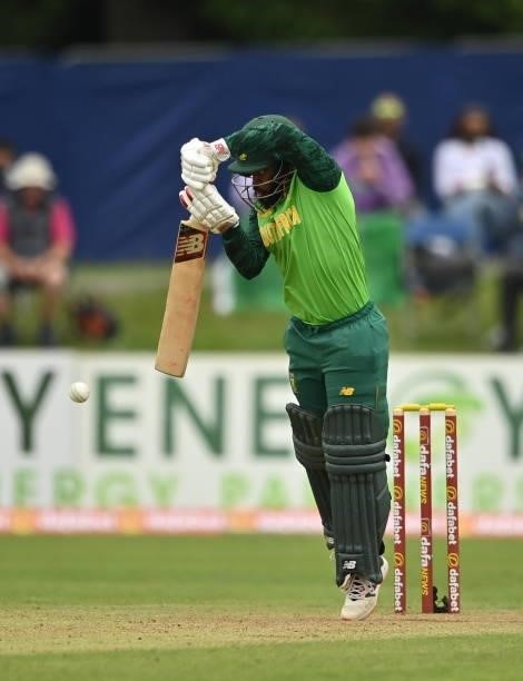 Dublin , Ireland - 13 July 2021; Temba Bavuma of South Africa during the 2nd Dafanews Cup Series One Day International match between Ireland and...