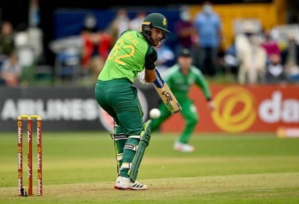 Dublin , Ireland - 13 July 2021; Janneman Malan of South Africa during the 2nd Dafanews Cup Series One Day International match between Ireland and...