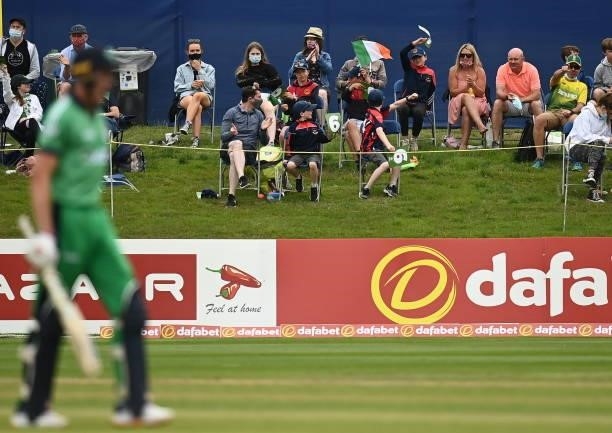 Dublin , Ireland - 13 July 2021; Supporters during the 2nd Dafanews Cup Series One Day International match between Ireland and South Africa at The...