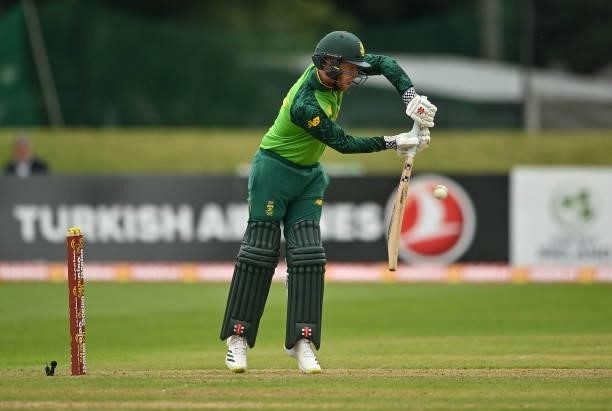 Dublin , Ireland - 13 July 2021; Kyle Verreynne of South Africa during the 2nd Dafanews Cup Series One Day International match between Ireland and...