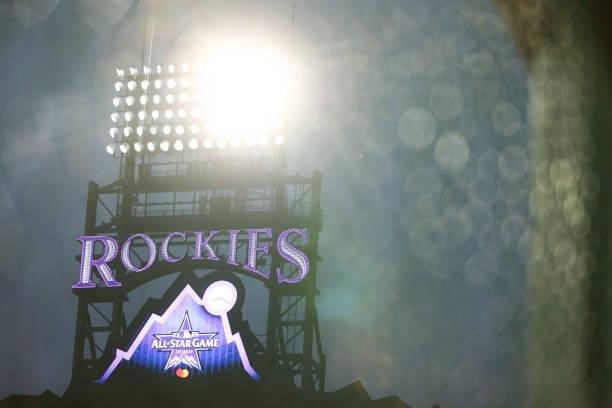 The scoreboard of Coors Field is seen during the 91st MLB All-Star Game presented by Mastercard at Coors Field on Tuesday, July 13, 2021 in Denver,...