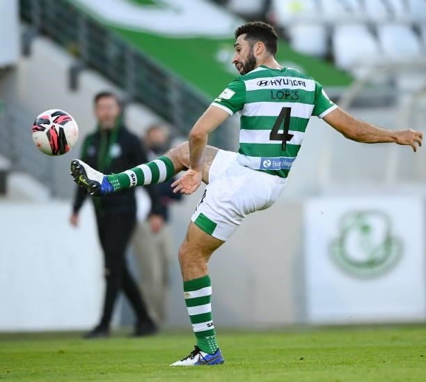 Dublin , Ireland - 13 July 2021; Roberto Lopes of Shamrock Rovers during the UEFA Champions League first qualifying round second leg match between...