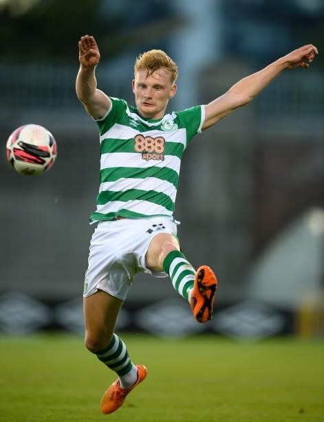 Dublin , Ireland - 13 July 2021; Liam Scales of Shamrock Rovers during the UEFA Champions League first qualifying round second leg match between...