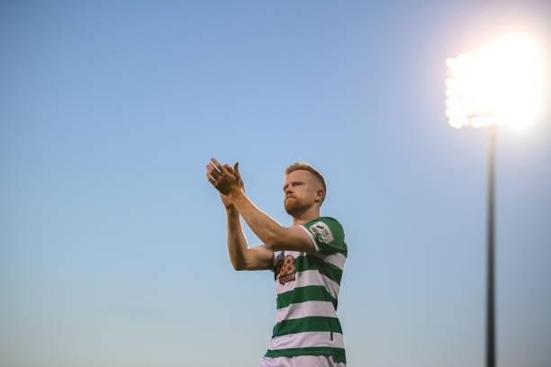 Dublin , Ireland - 13 July 2021; Sean Hoare of Shamrock Rovers following the UEFA Champions League first qualifying round second leg match between...