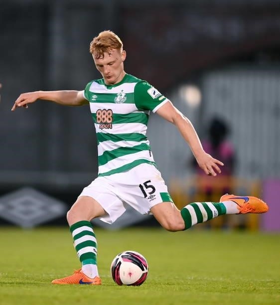 Dublin , Ireland - 13 July 2021; Liam Scales of Shamrock Rovers during the UEFA Champions League first qualifying round second leg match between...