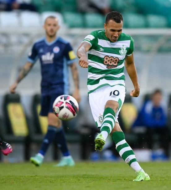 Dublin , Ireland - 13 July 2021; Graham Burke of Shamrock Rovers during the UEFA Champions League first qualifying round second leg match between...