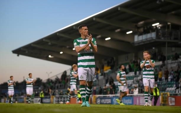 Dublin , Ireland - 13 July 2021; Aaron Greene of Shamrock Rovers following the UEFA Champions League first qualifying round second leg match between...