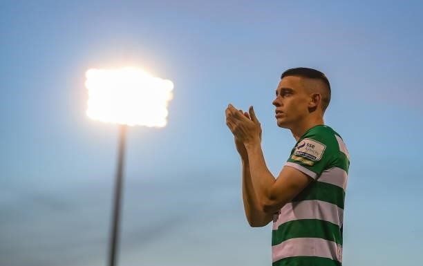 Dublin , Ireland - 13 July 2021; Gary O'Neill of Shamrock Rovers following the UEFA Champions League first qualifying round second leg match between...