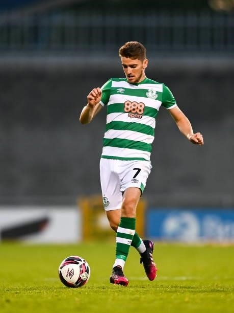 Dublin , Ireland - 13 July 2021; Dylan Watts of Shamrock Rovers during the UEFA Champions League first qualifying round second leg match between...