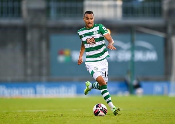 Dublin , Ireland - 13 July 2021; Graham Burke of Shamrock Rovers during the UEFA Champions League first qualifying round second leg match between...