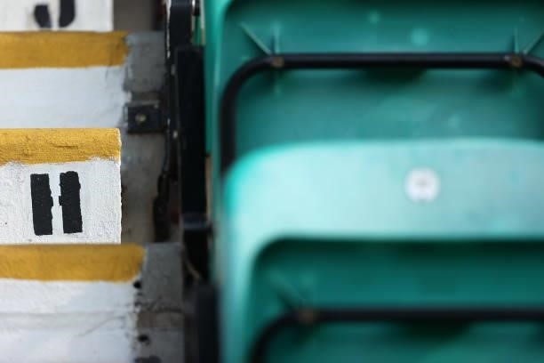 Row H in the stands at Easter Road Stadium during the Pre-Season Friendly between Hibernian and Arsenal at Easter Road on July 13, 2021 in Edinburgh,...