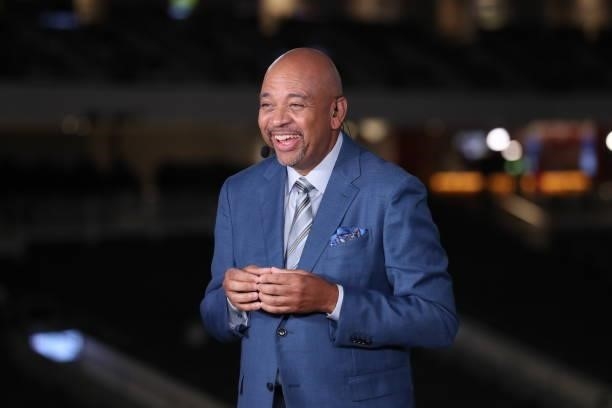 Reporter Michael Wilbon analyzes Game Four of the 2021 NBA Finals between the Milwaukee Bucks and the Phoenix Suns on July 14, 2021 at the Fiserv...
