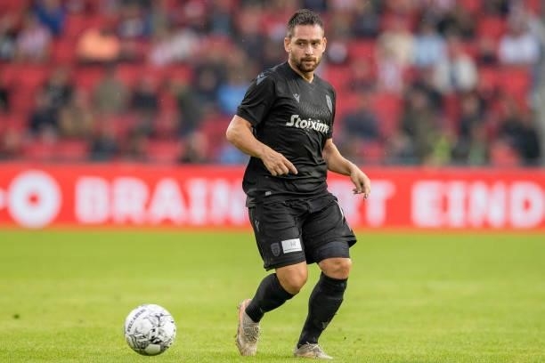 Andrija Zivkovic of PAOK FC controls the ball during the Pre-Season Friendly match between PSV Eindhoven and PAOK FC at Philips Stadion on July 14,...
