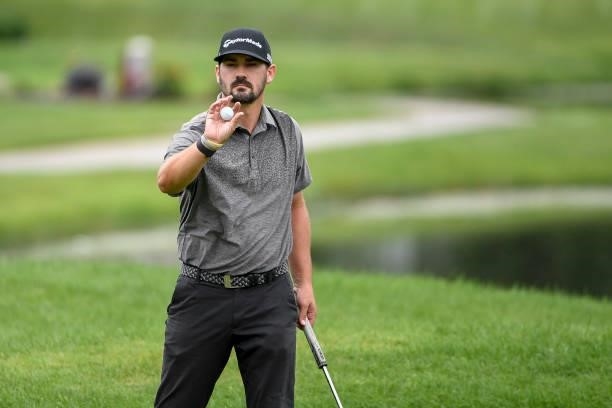 Chad Ramey at the ninth hole during the second round of the Memorial Health Championship presented by LRS at Panther Creek Country Club on July 16,...
