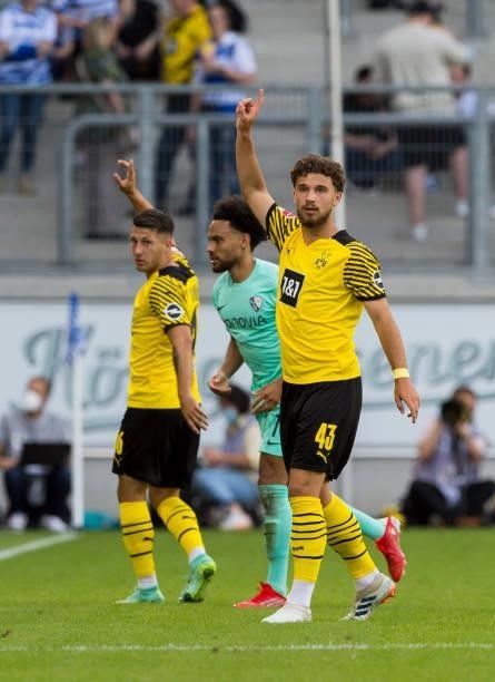 Albin Thaqi in action during the 6. Schauinsland-Reisen Cup Der Traditionen match between VfL Bochum and Borussia Dortmund on July 17, 2021 in...