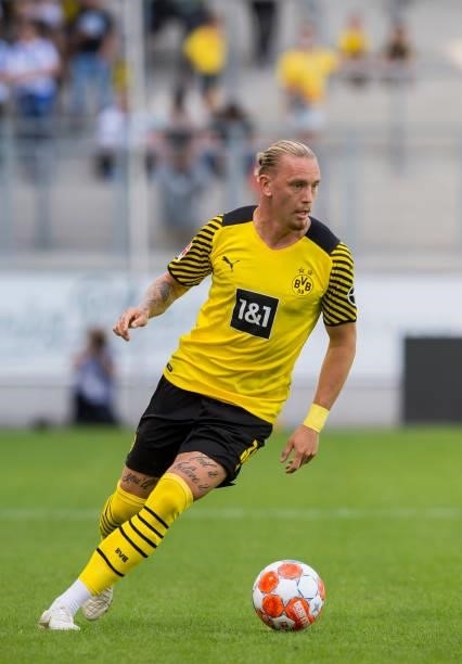 Marius Wolf in action during the 6. Schauinsland-Reisen Cup Der Traditionen match between VfL Bochum and Borussia Dortmund on July 17, 2021 in...