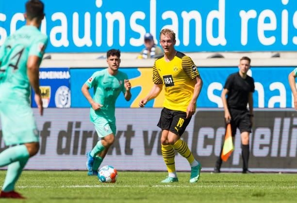 Julian Brandt in action during the 6. Schauinsland-Reisen Cup Der Traditionen match between VfL Bochum and Borussia Dortmund on July 17, 2021 in...