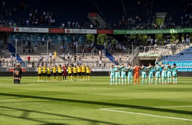 Minute of silence prior to the 6. Schauinsland-Reisen Cup Der Traditionen match between VfL Bochum and Borussia Dortmund on July 17, 2021 in...