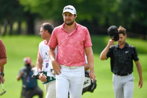 Peter Uihlein during the third round of the Memorial Health Championship presented by LRS at Panther Creek Country Club on July 17, 2021 in...