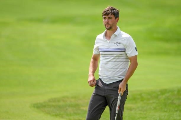 Ollie Schniederjans iwalks up to the 18th green during the third round of the Memorial Health Championship presented by LRS at Panther Creek Country...