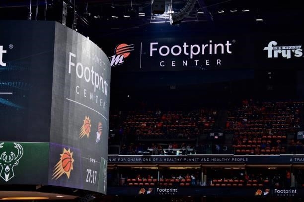 Inside the Footprint Center before Game Five of the NBA Finals on July 17, 2021 at Footprint Center in Phoenix, Arizona. NOTE TO USER: User expressly...