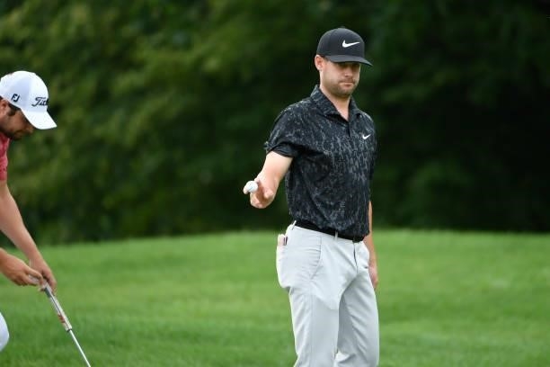 Taylor Moore at the eighth green during the third round of the Memorial Health Championship presented by LRS at Panther Creek Country Club on July...