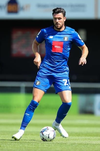 Connor Hall of Harrogate Town during the Pre Season Friendly between Harrogate Town and Newcastle United at The EnviroVent Stadium on July 18, 2021...