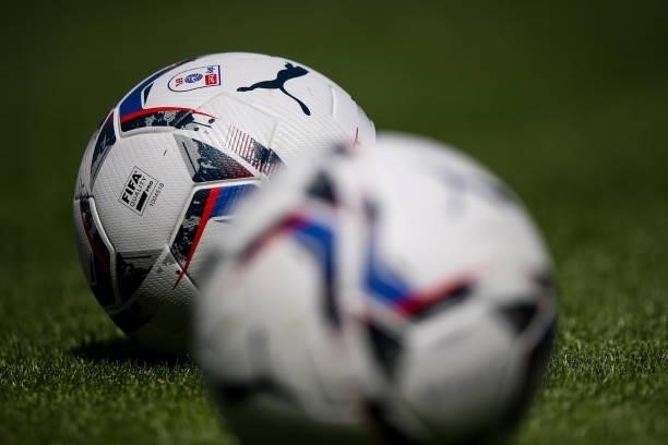 Official EFL Sky Bet Puma match ball during the Pre Season Friendly between Harrogate Town and Newcastle United at The EnviroVent Stadium on July 18,...