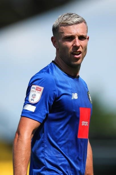 Jack Muldoon of Harrogate Town during the Pre Season Friendly between Harrogate Town and Newcastle United at The EnviroVent Stadium on July 18, 2021...