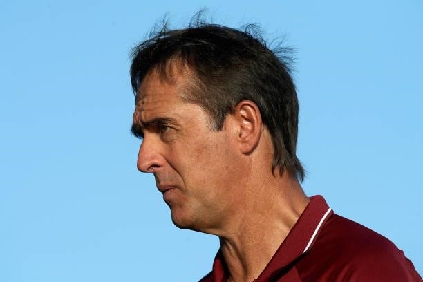 Julen Lopetegui head coach of Sevilla during a pre-season friendly match between Sevilla CF and Coventry City at Pinatar Arena on July 17, 2021 in...