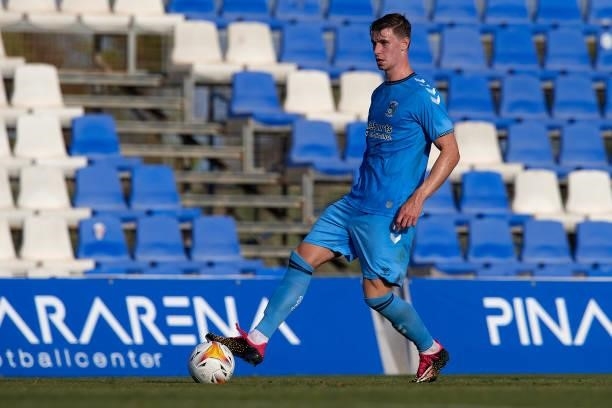 Ben Sheaf of Coventry City does passed during a pre-season friendly match between Sevilla CF and Coventry City at Pinatar Arena on July 17, 2021 in...
