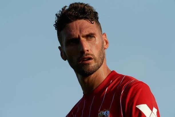 Sergi Gomez of Sevilla during a pre-season friendly match between Sevilla CF and Coventry City at Pinatar Arena on July 17, 2021 in Murcia, Spain.