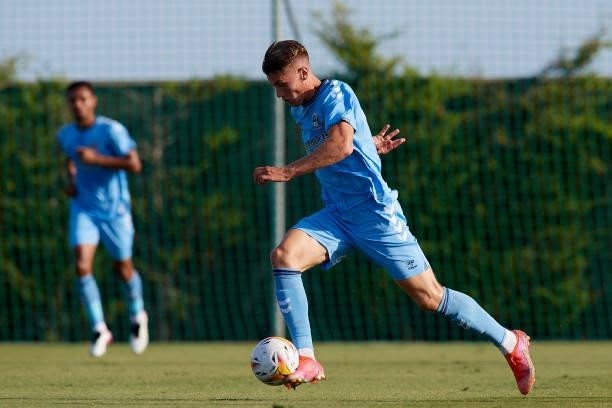 Viktor Gyokeres of Coventry City controls the ball during the pre-season friendly match between Sevilla CF and Coventry City at Pinatar Arena on July...