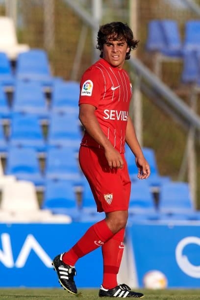 Carlos Alvarez of Sevilla during the pre-season friendly match between Sevilla CF and Coventry City at Pinatar Arena on July 17, 2021 in Murcia,...