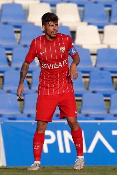 Alejandro Pozo of Sevilla during the pre-season friendly match between Sevilla CF and Coventry City at Pinatar Arena on July 17, 2021 in Murcia,...