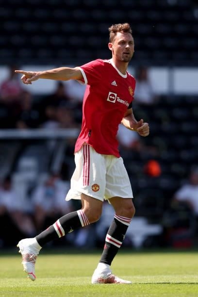 Nemanja Matic of Manchester United during the pre-season friendly between Derby County and Manchester United at Pride Park on July 18, 2021 in Derby,...