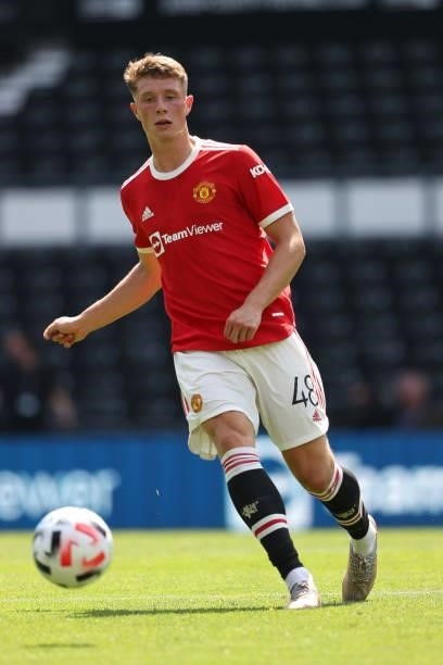 Will Fish of Manchester United during a pre-season friendly between Derby County and Manchester United at Pride Park on July 18, 2021 in Derby,...