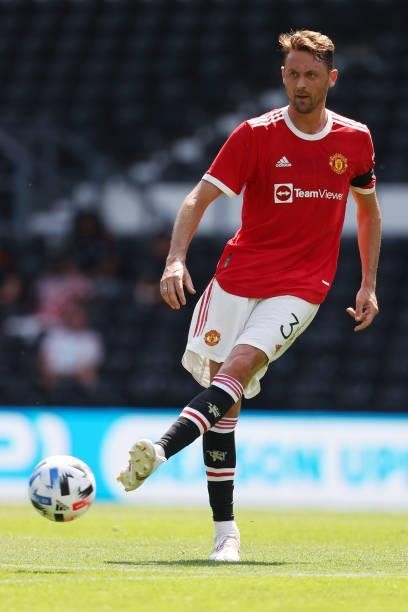 Nemanja Matic of Manchester United during a pre-season friendly between Derby County and Manchester United at Pride Park on July 18, 2021 in Derby,...