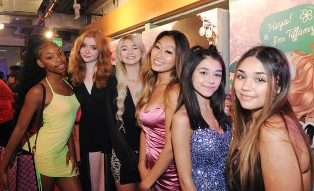 Dai Time, Makenna Kelly, Sicily Rose, Paige Taylor, Rachel Brockman and Madi Filipowicz attend the Far Out Toys And Z Star Digital Host The VIP Cast...