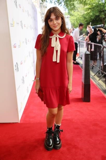 Isabella Pappas arrives at the South Bank Sky Arts awards at The Savoy Hotel on July 19, 2021 in London, England. The South Bank Sky Arts Awards will...