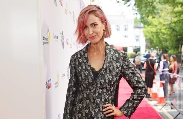 Katherine Kelly arrives at the South Bank Sky Arts awards at The Savoy Hotel on July 19, 2021 in London, England. The South Bank Sky Arts Awards will...