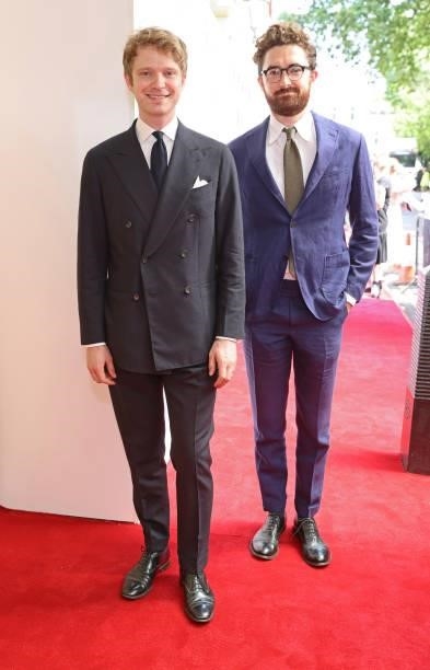 Alexander Owen and Ben Ashenden arrive at the South Bank Sky Arts awards at The Savoy Hotel on July 19, 2021 in London, England. The South Bank Sky...