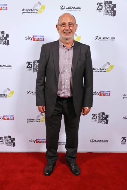Jimmy McGovern poses in the winners room at the South Bank Sky Arts awards at The Savoy Hotel on July 19, 2021 in London, England. The South Bank Sky...