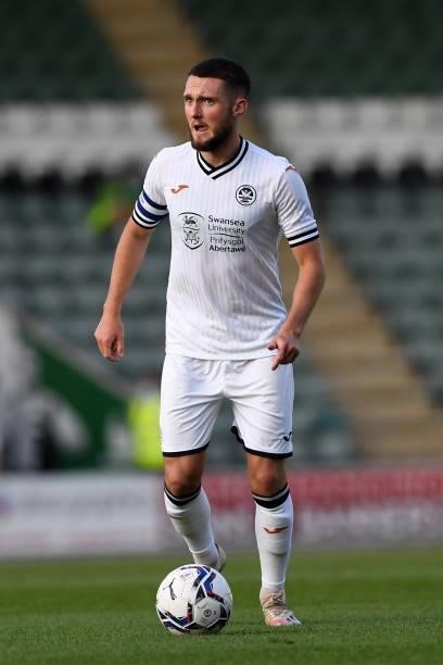 Matt Grimes of Swansea City during the Pre season friendly match between Plymouth Argyle and Swansea City at Home Park on July 20, 2021 in Plymouth,...