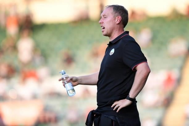 Steve Cooper Head Coach of Swansea City during the Pre season friendly match between Plymouth Argyle and Swansea City at Home Park on July 20, 2021...