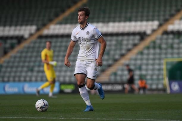 Ben Margetson of Swansea City during the Pre season friendly match between Plymouth Argyle and Swansea City at Home Park on July 20, 2021 in...