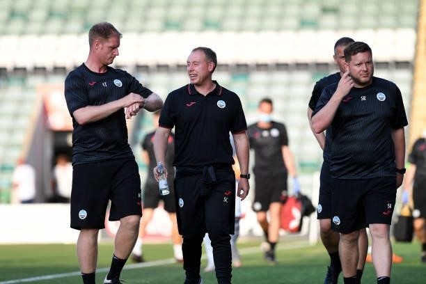 Steve Cooper Head Coach of Swansea City during the Pre season friendly match between Plymouth Argyle and Swansea City at Home Park on July 20, 2021...
